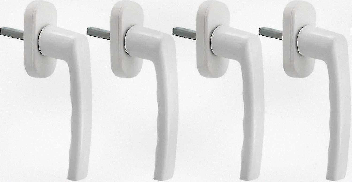 Universal White Window Handle, 4-Pack Aluminum Left/Right Compatible Hardware