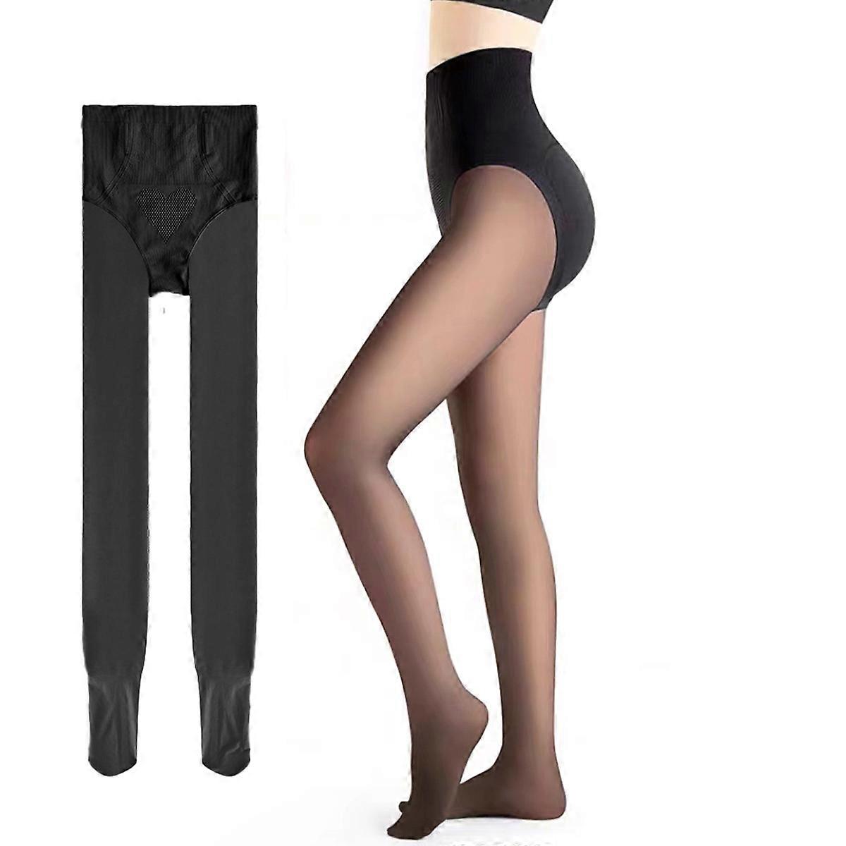 Collants doublés Femmes Leggings Collants thermiques Faux collants translucides