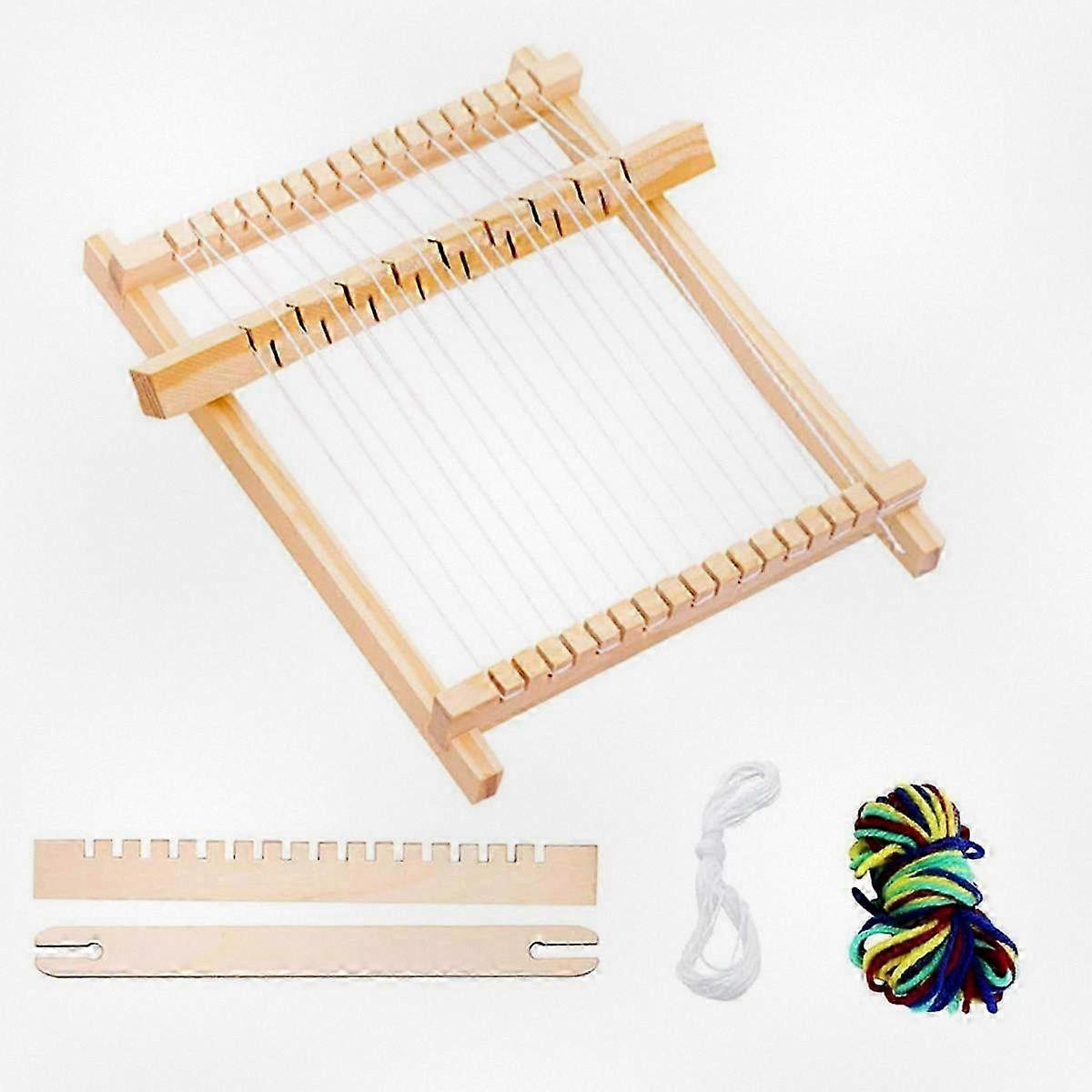 Hand Weaving Kit, DIY Craft Set with Mini Loom for Beginners, Tapestry Making Supplies