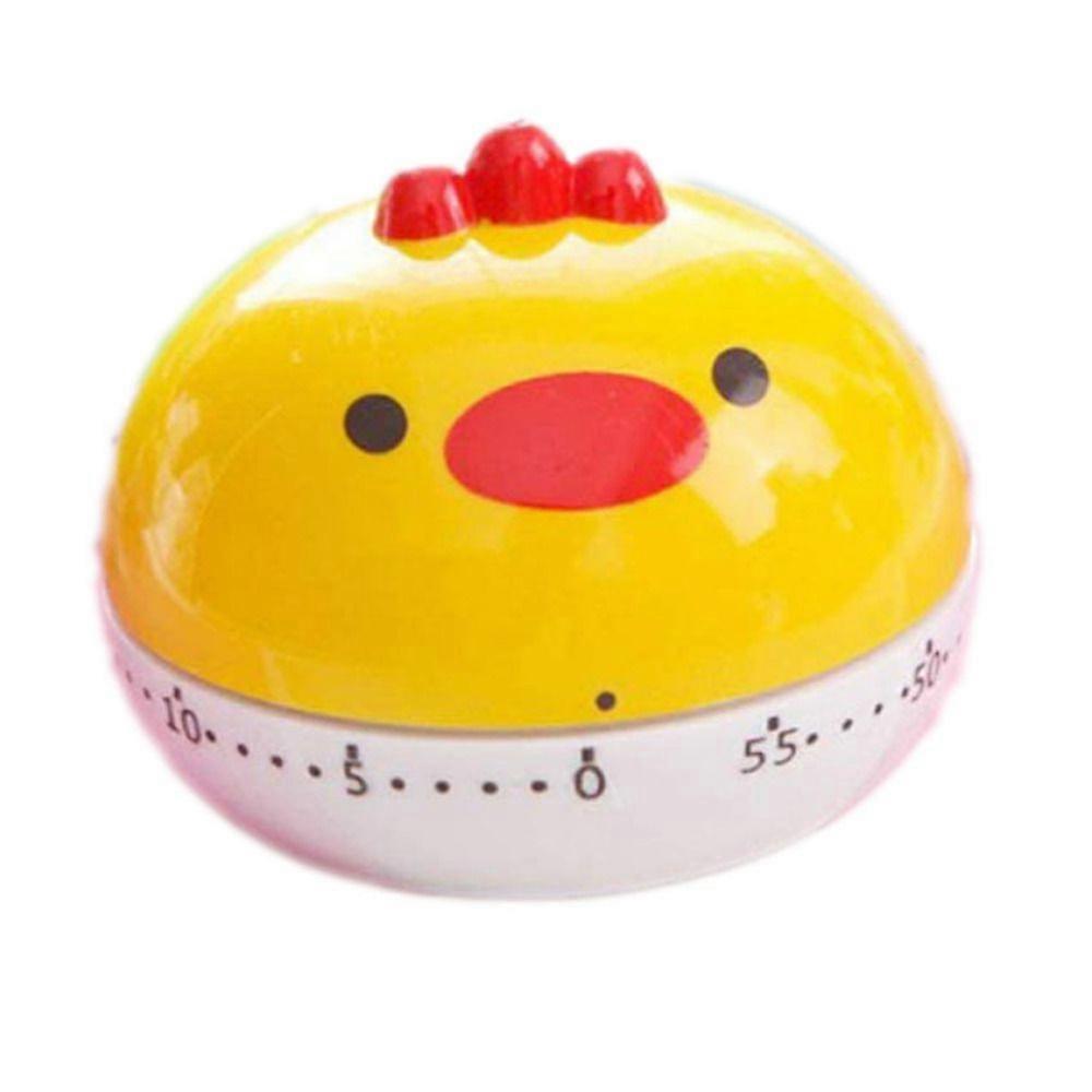 Kchen-Timer mit niedlichem Cartoon-Huhn-Motiv, mechanischer Timer, manueller Timer, Erinnerung, Wecker, 60 Minuten