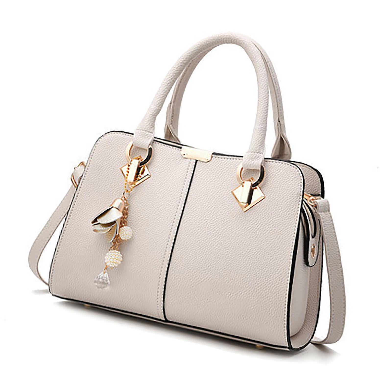 Borsa in PU Borsa a tracolla da donna elegante di grande capacità per San Valentino Anniversari Compleanni Bianco Taglia unica