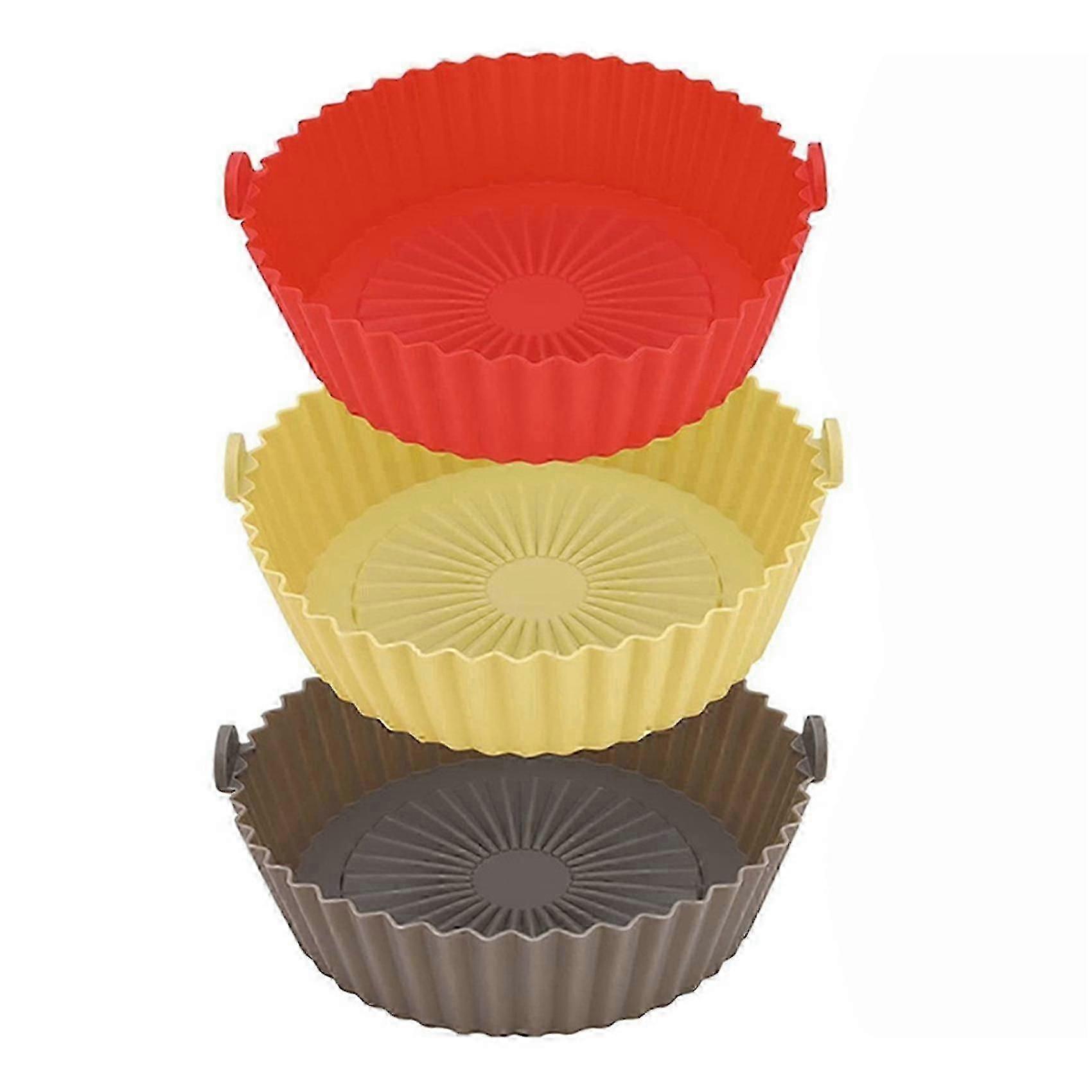 Silicone Air Fryer Basket,Air Fryer Pot Reusable Air Fryer Oven Liner Non-Stick Silicone Pot for Ai