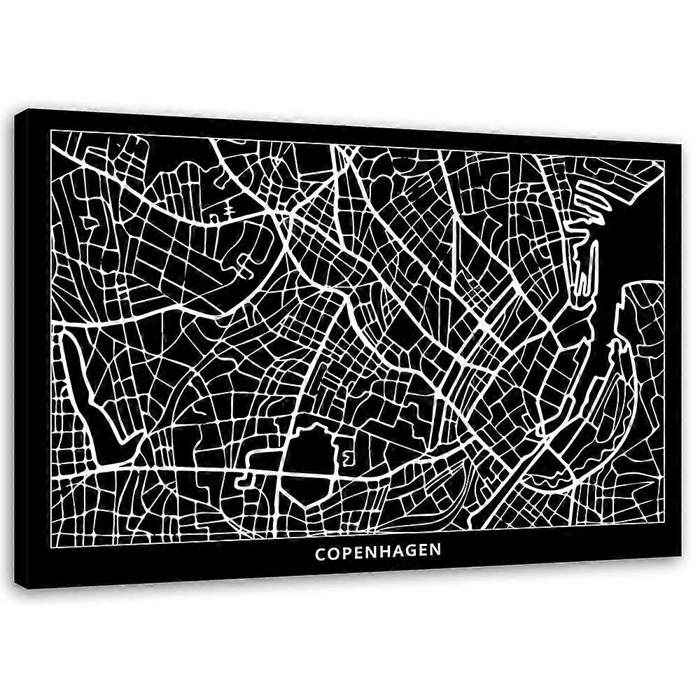 Pânză, Copenhaga - plan de oraș - 60x40