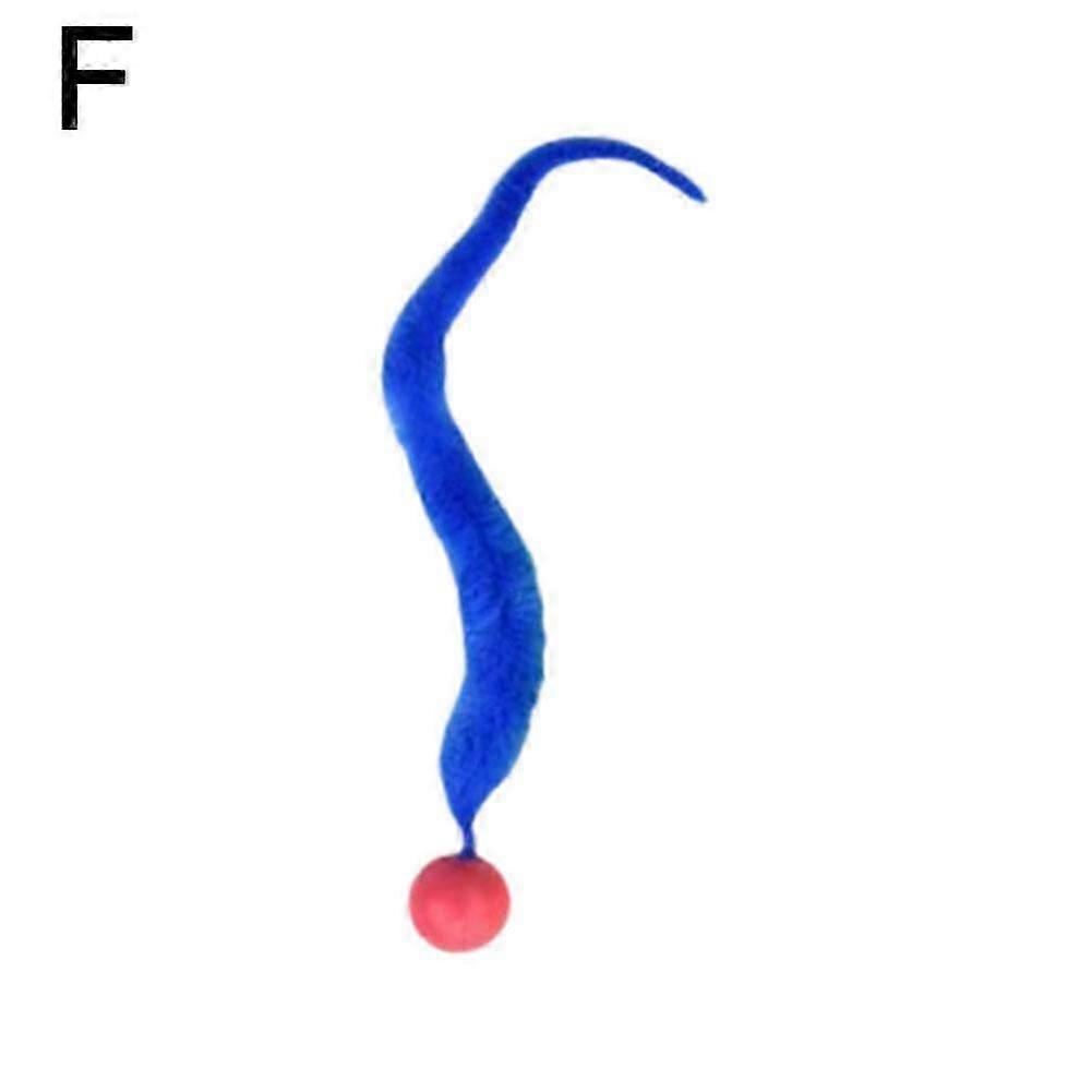 Feline-Entertaining Bouncy Ball with Tail Magic Worm Toy for Cats