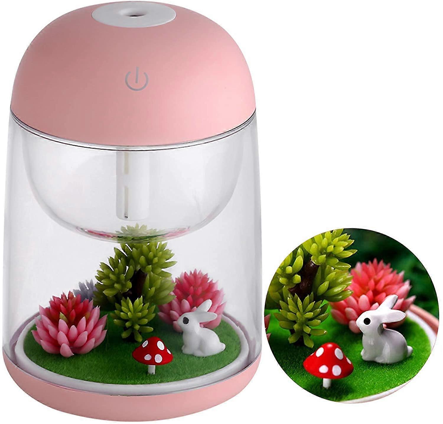 Cute Mini Landscape Air Humidifier Essential Oil Diffuser with 7 Colors LED Night Light