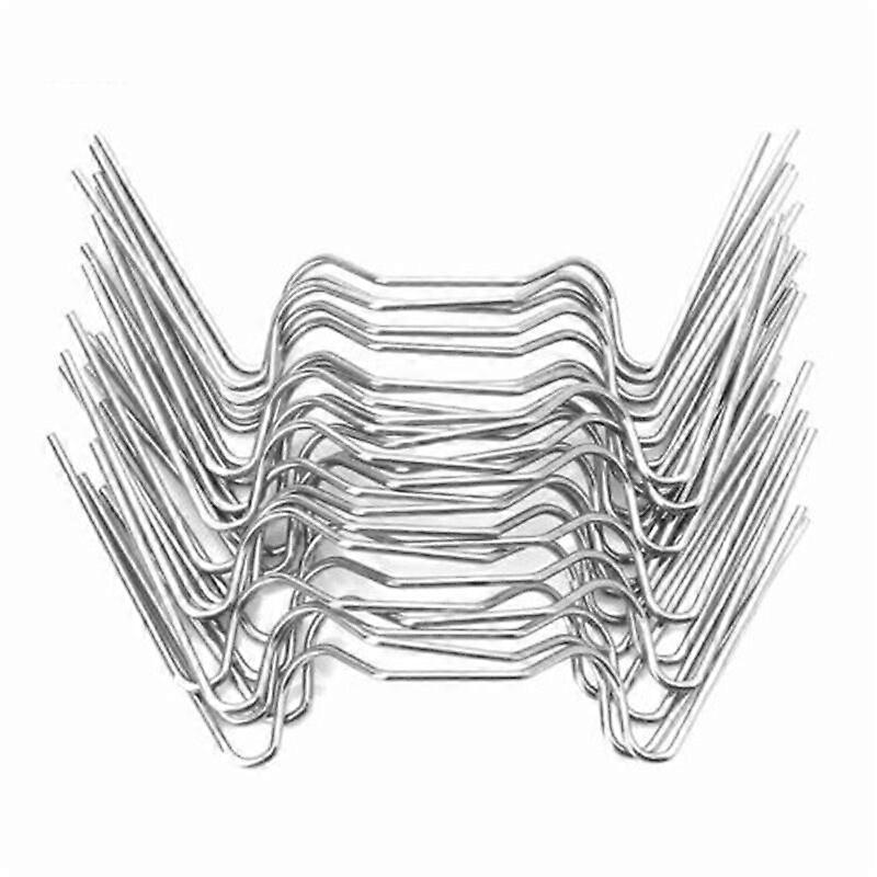 100x Glass clips for greenhouse made of stainless metal 1.2mm thick Type W