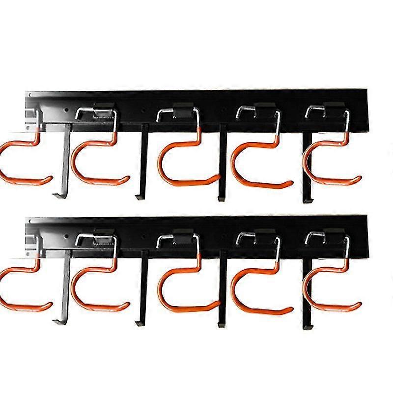 2pcs Tool Organizer Holder Garage Hooks Wall Mounted Mop Holder