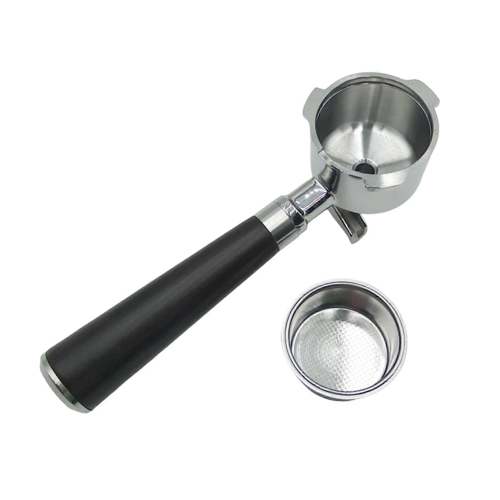 51mm Bottom Handle Filter Basket for Coffee Enthusiasts Espresso Machine Parts Three Ear Portafilter Replacement