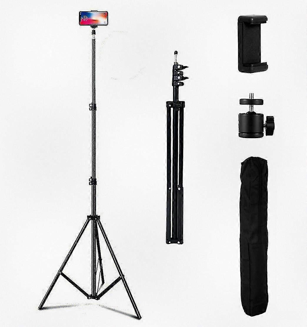 Adjustable 210cm Tripod Stand for Smartphone and Camera with Carrying Case