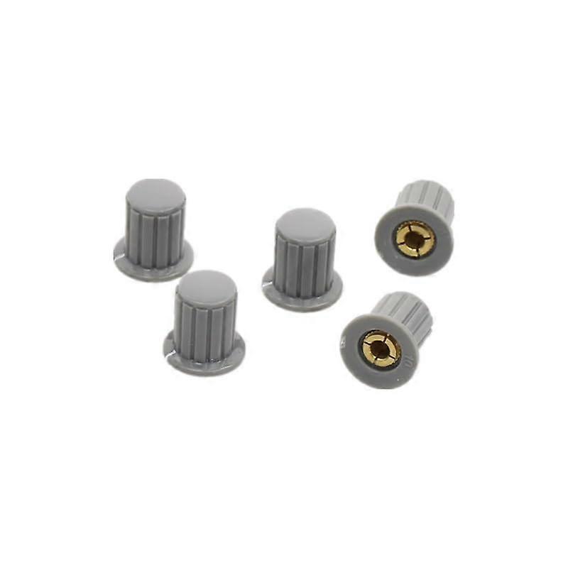 4mm Shaft Insert Diameter Brass Tone Potentiometer Control Knobs - 5 Pack, Durable Core Knob Set for Audio Equipment