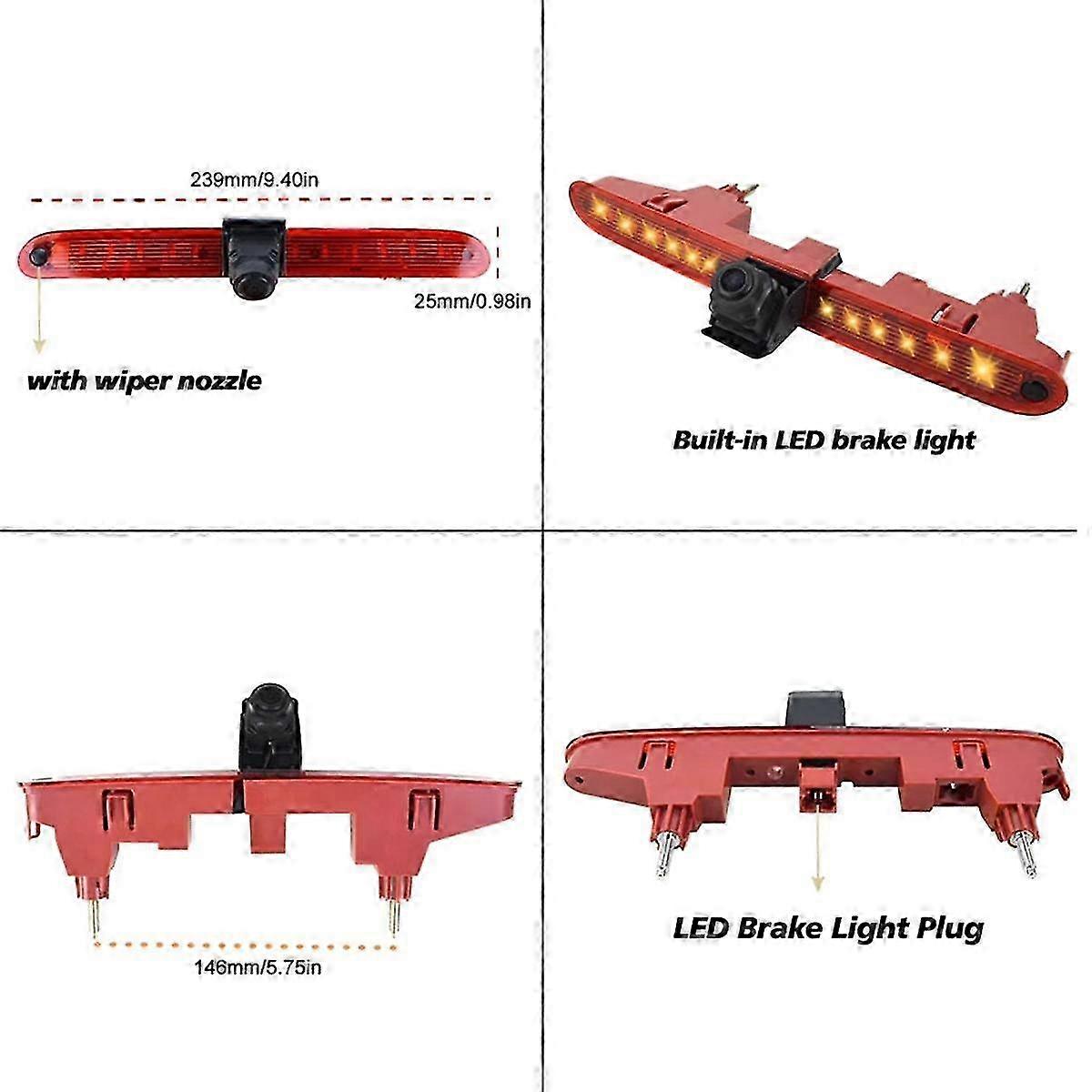 3Rd Brake Light Rear View Camera with AV Monitor for Berlingo Partner Opel Combo ProAce