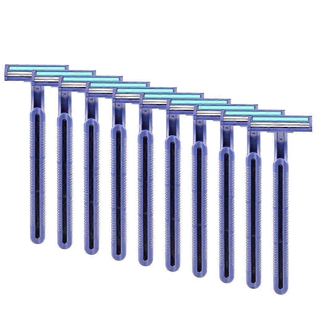 10 pcs double lame en acier inoxydable pour rasoir ensemble rasoirs jetables en acier inoxydable de haute qualité pour la tête barbe sensitive sha