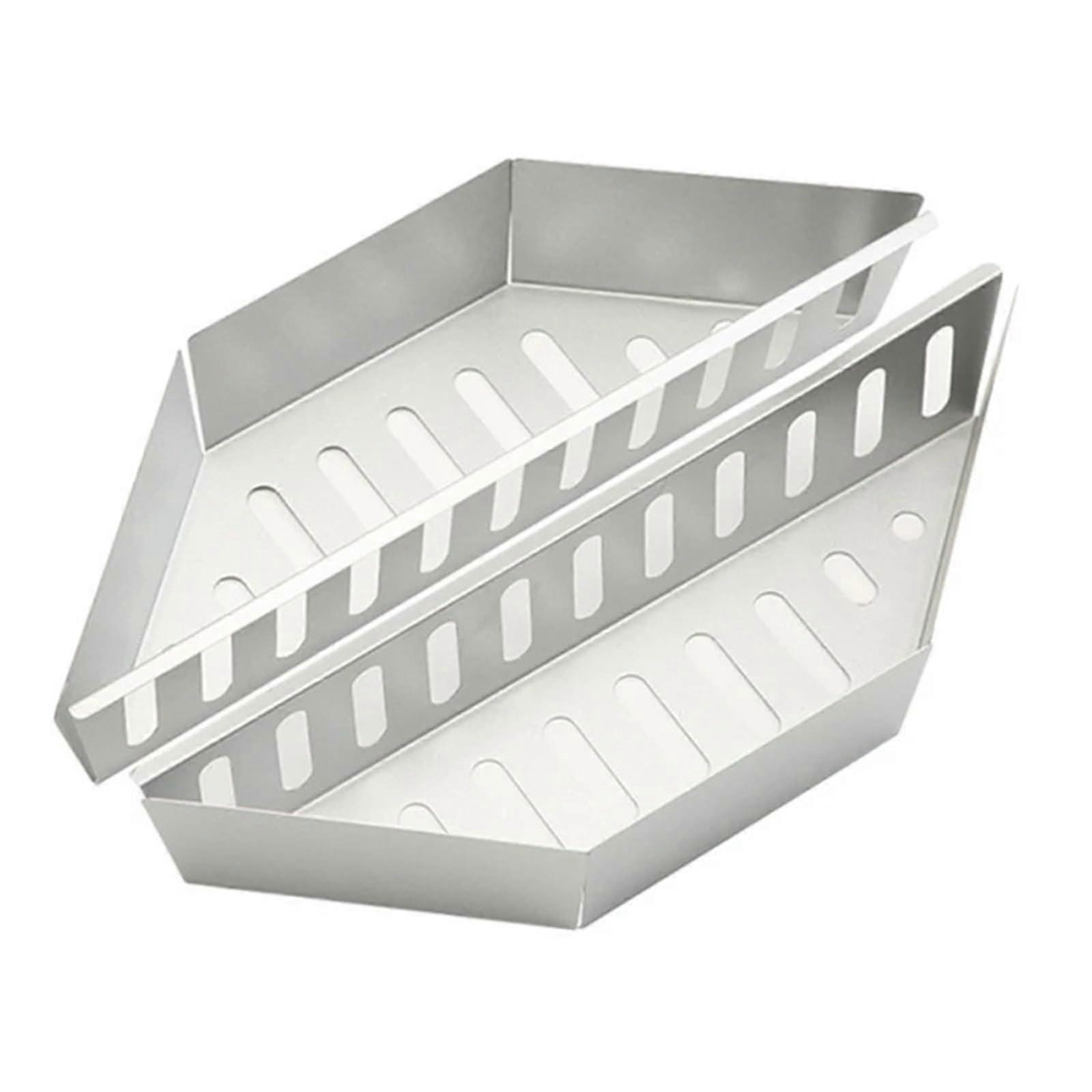 Charcoal Grill Baskets for BBQ, Charcoal Briquette Holder, Portable Grill Accessories for Camping, Picnics (2pcs)