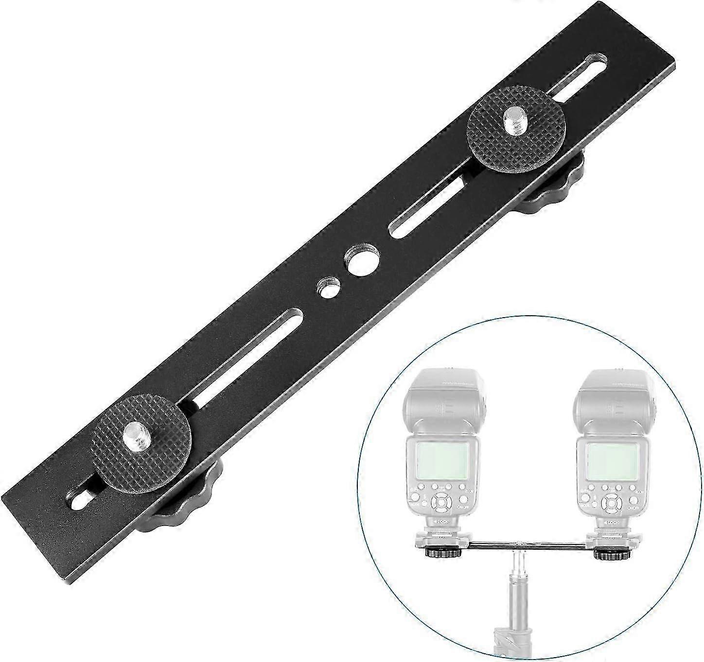 Dual Camera Mounting Tripod Bracket with One-Shaped Crossbar for 3D Photography Applications