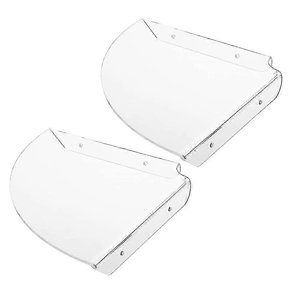 2 Acrylic Shower Corner Shelves for Wall Storage