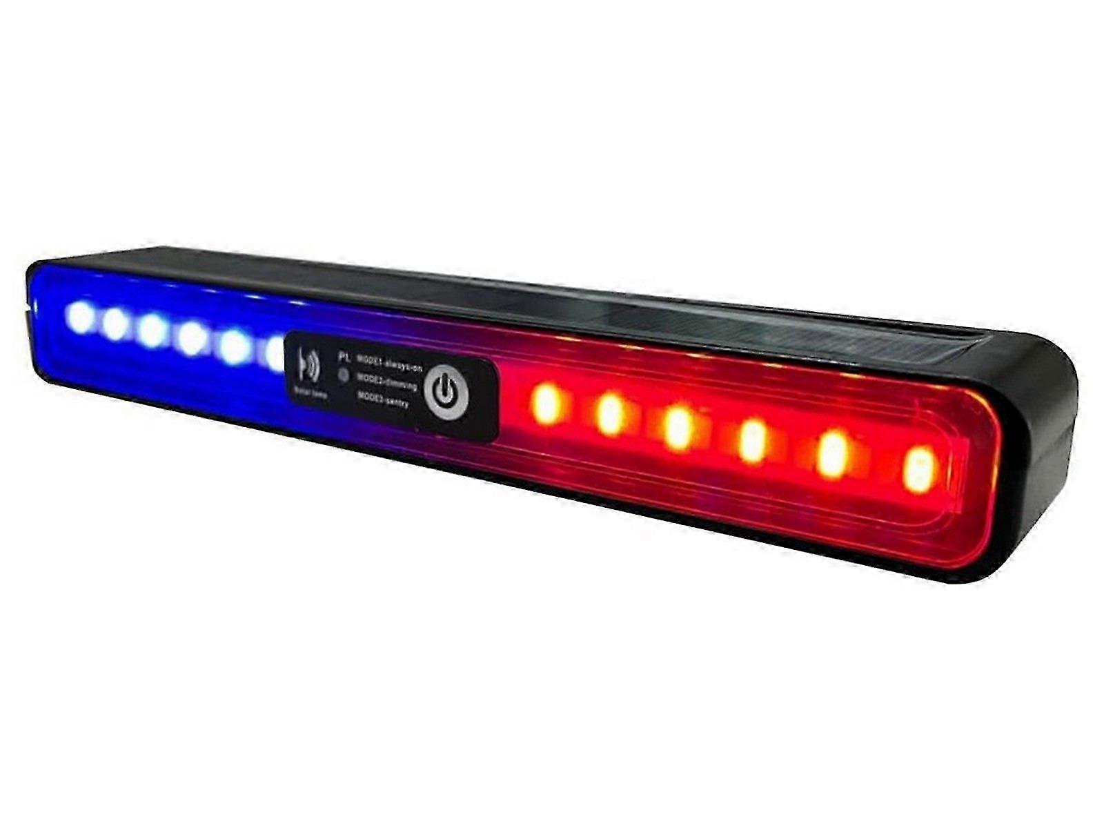 Solar Strobe Wall Light Warning Light Red Blue Light Flashing Lights White Light