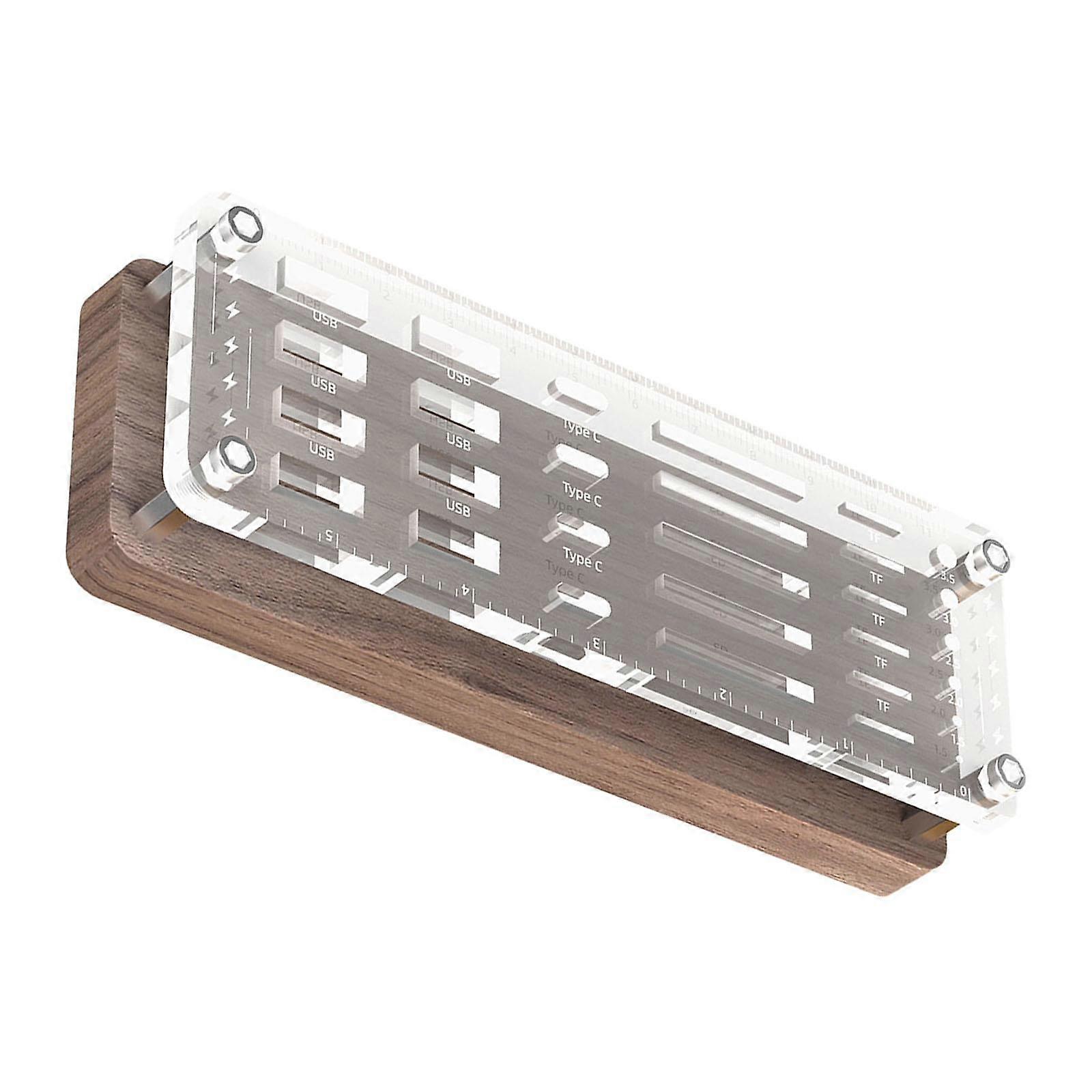 Storage Box Transparent Slot Compact Plastic Compartments Management Clear