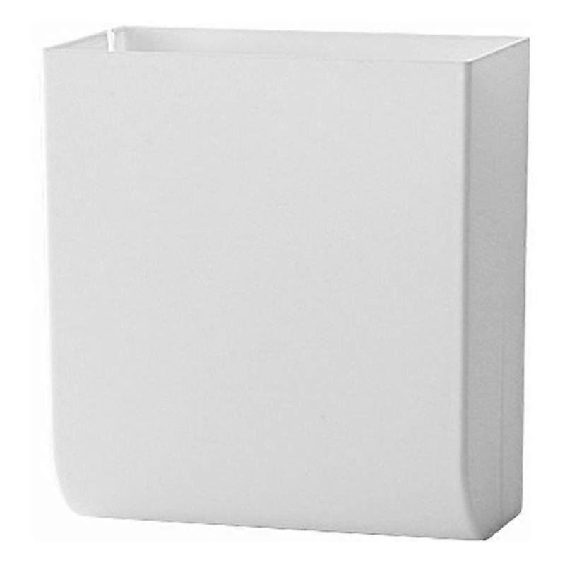 Wall-mounted storage box without perforation, white