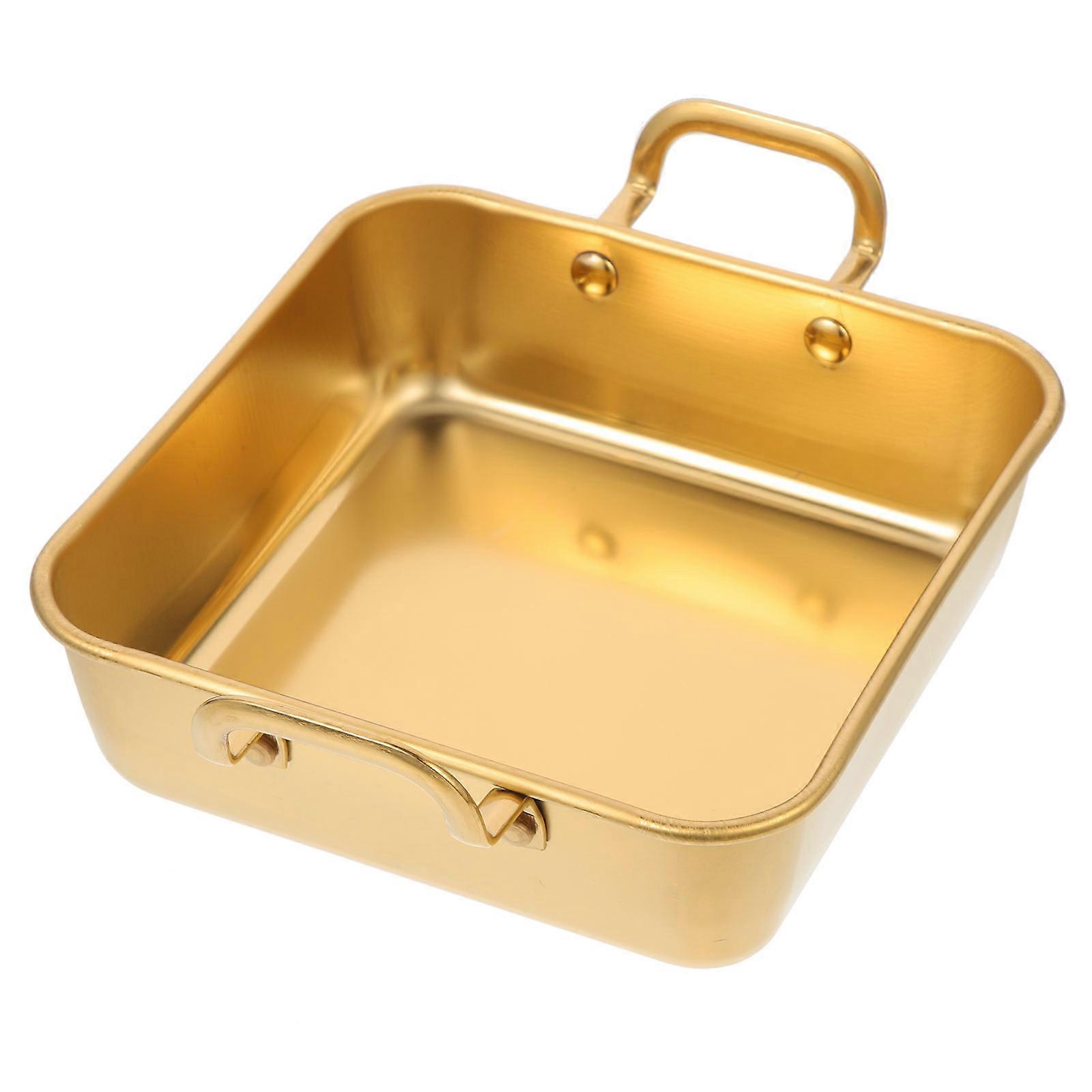 Golden Stainless Steel Cake Baking Pan for Baking Cake Server