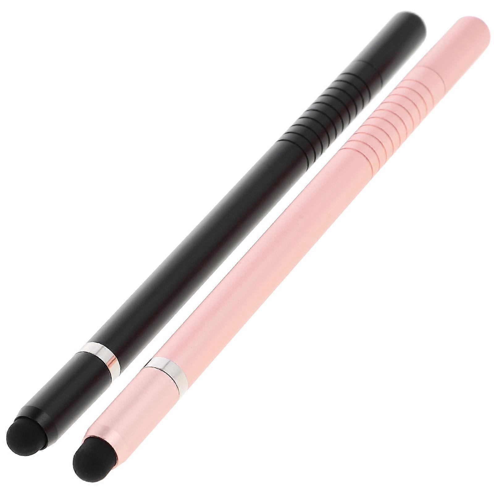 Portable Capacitive Pens Stylus Pen Using Computers Drawing 15.7x0.8cm Aluminium Alloy 2Pcs