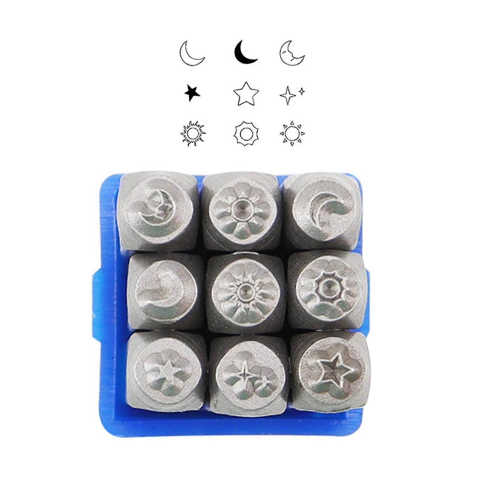 9part stamp set made of stable steel, for jewelry making andization, soft 2