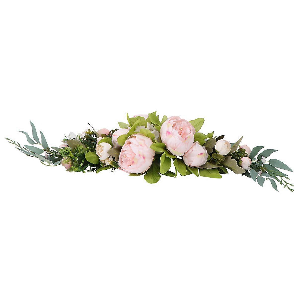 Floral Garland Peony Artificial Decor Wall Photo Prop Multi Colorful 60.00X10.00X8.00cm Comfortable 1Pc