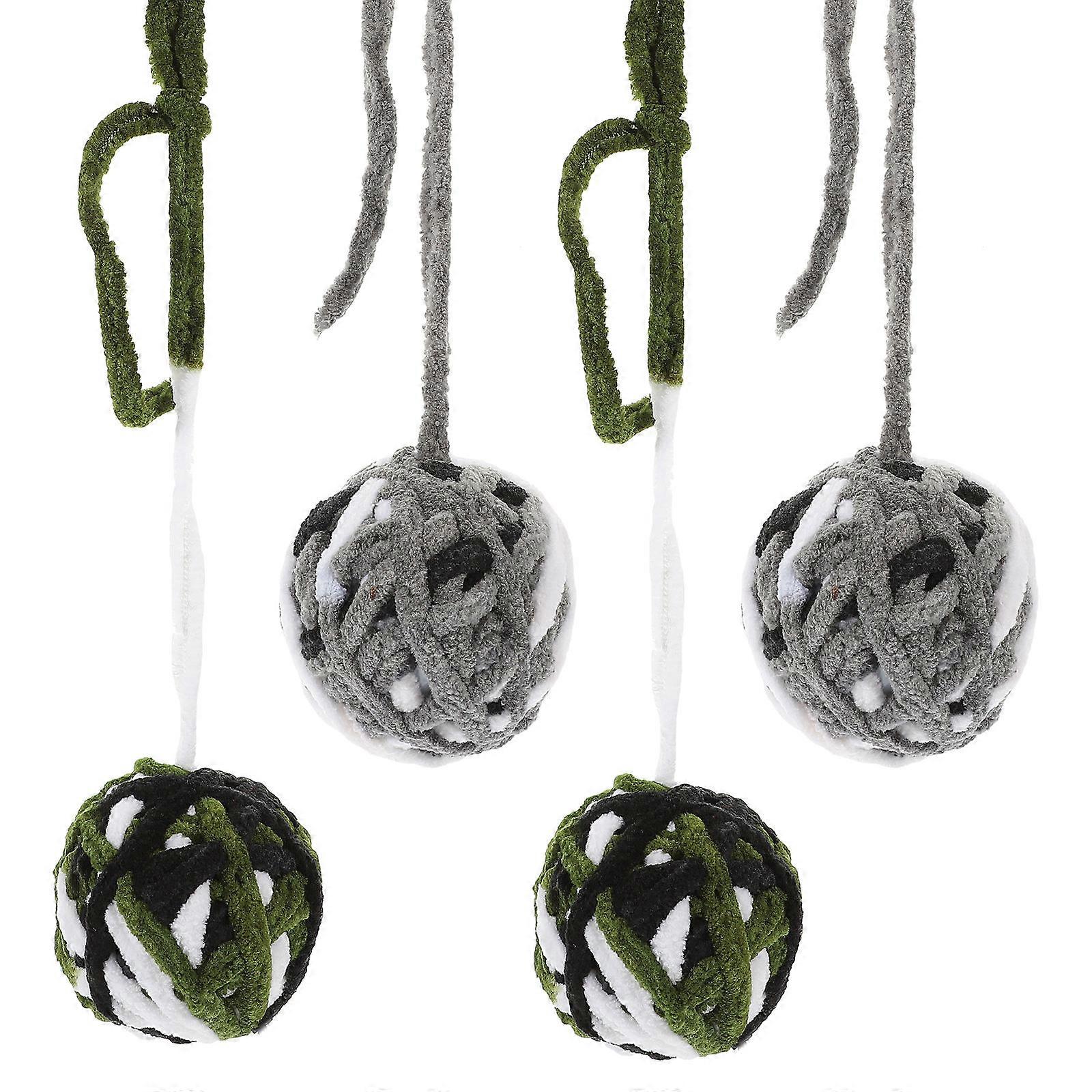 Durable Cat Scratcher Balls Set of 4 Wear Resistant for Indoor Cats to Protect Furniture Ideal for Home and Pet Shops Use