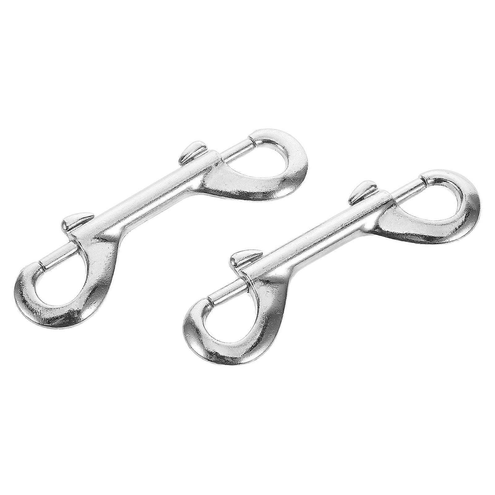 Metal Hook Buckle Double Ended Snap Hooks Outdoor Activities Zinc Alloy Quick Release 3.42X0.98X0.35IN Secure Connection 2Pcs