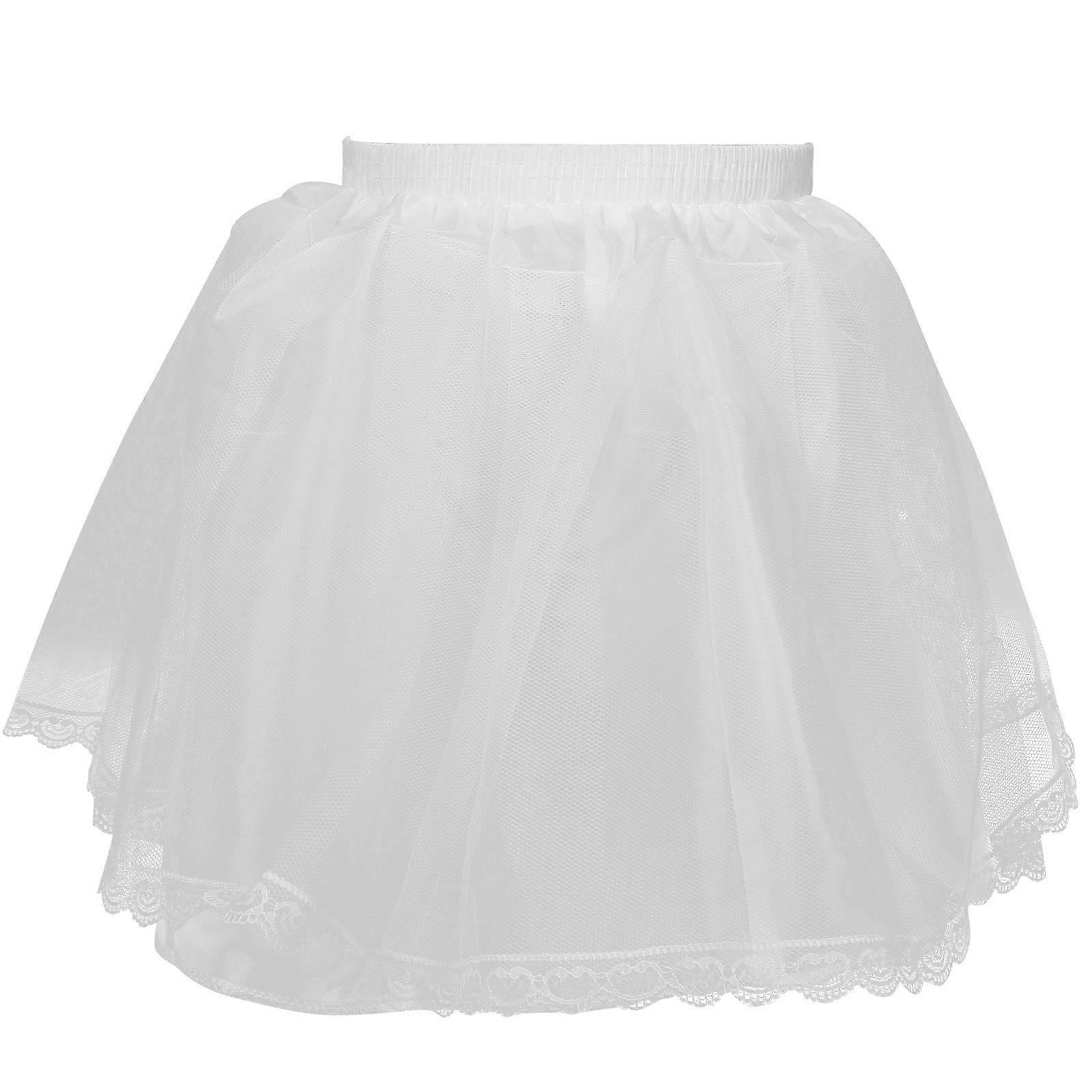 Filles Jupon Jujon Blanc Polyester Fibre Moelleux Forme Ronde Événements Spéciaux Performances Sur Scène 1Pack