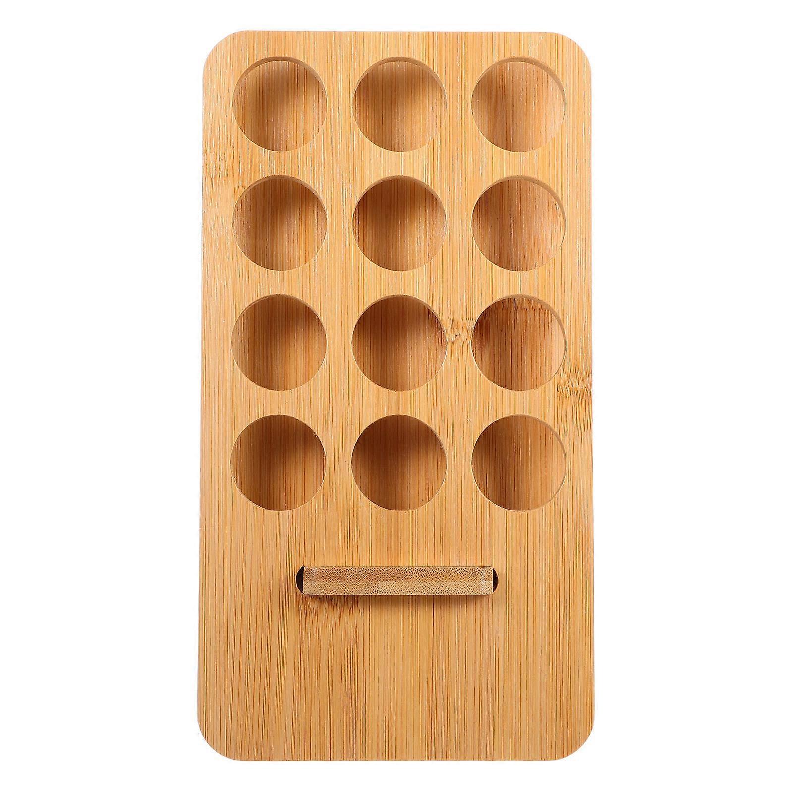 Paint Bottle Rack Bamboo Essential Oil Display Stand Detachable Design for Aromatherapy Users and Skincare Enthusiasts 1Pcs