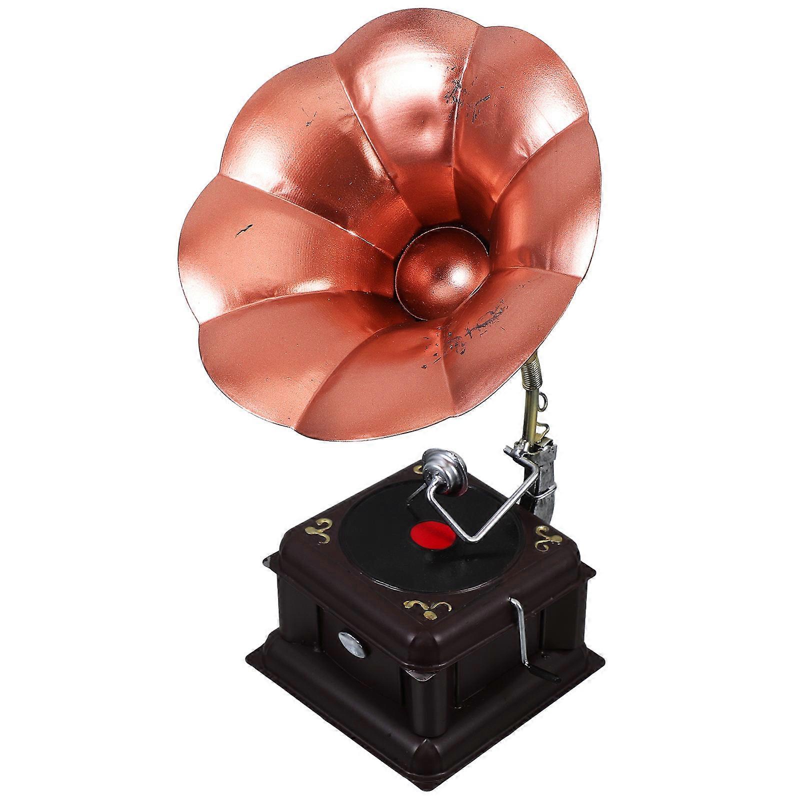 Phonograph Record Retro Phonograph Shape Home Decor Iron Resin 1Set