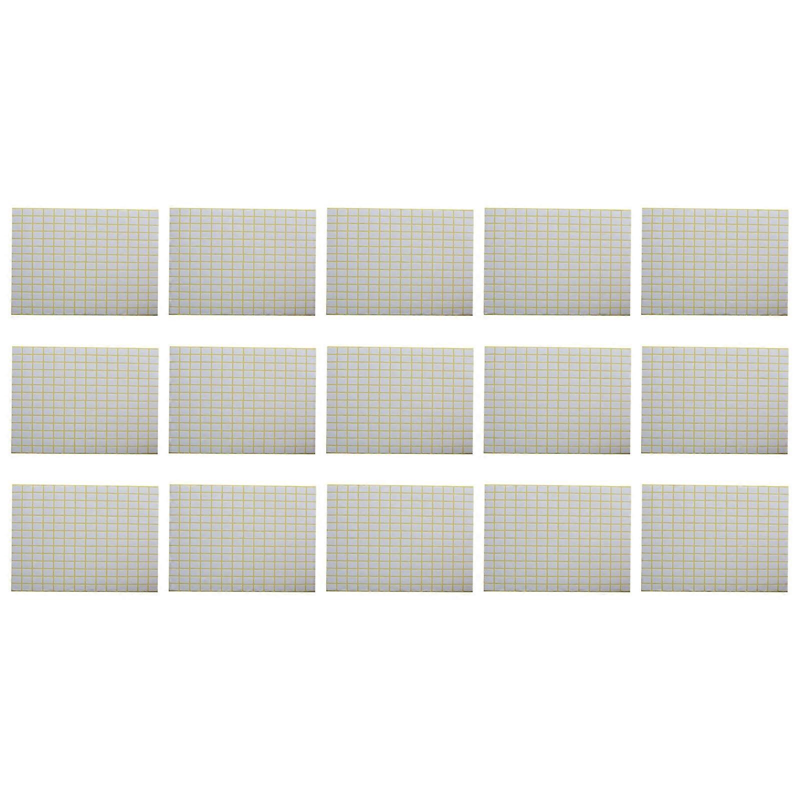 15 Sheets Multifunctional Labels Sticker Blank Labels Adhesive Sticker Jams Label for Storage Classroom Home