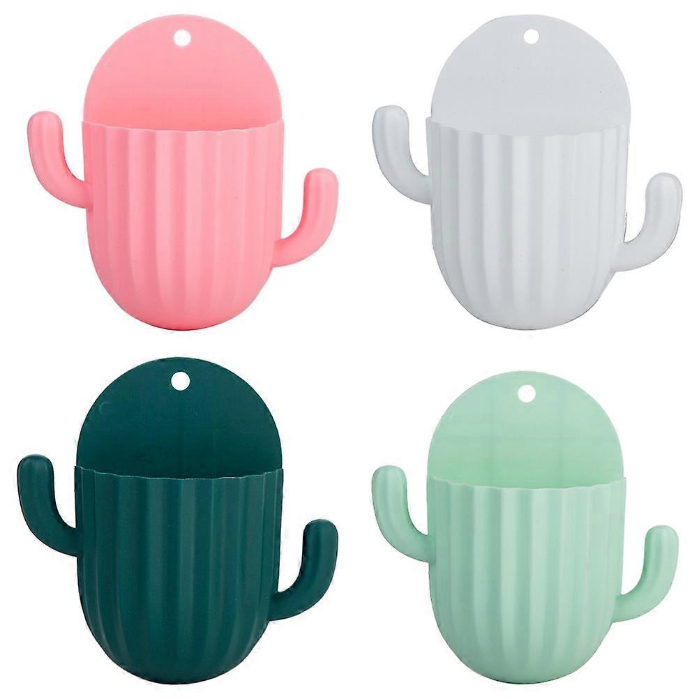 Household Remote Holders Small Remote Holder Abs Multi-Function Remote Racks 4Pcs