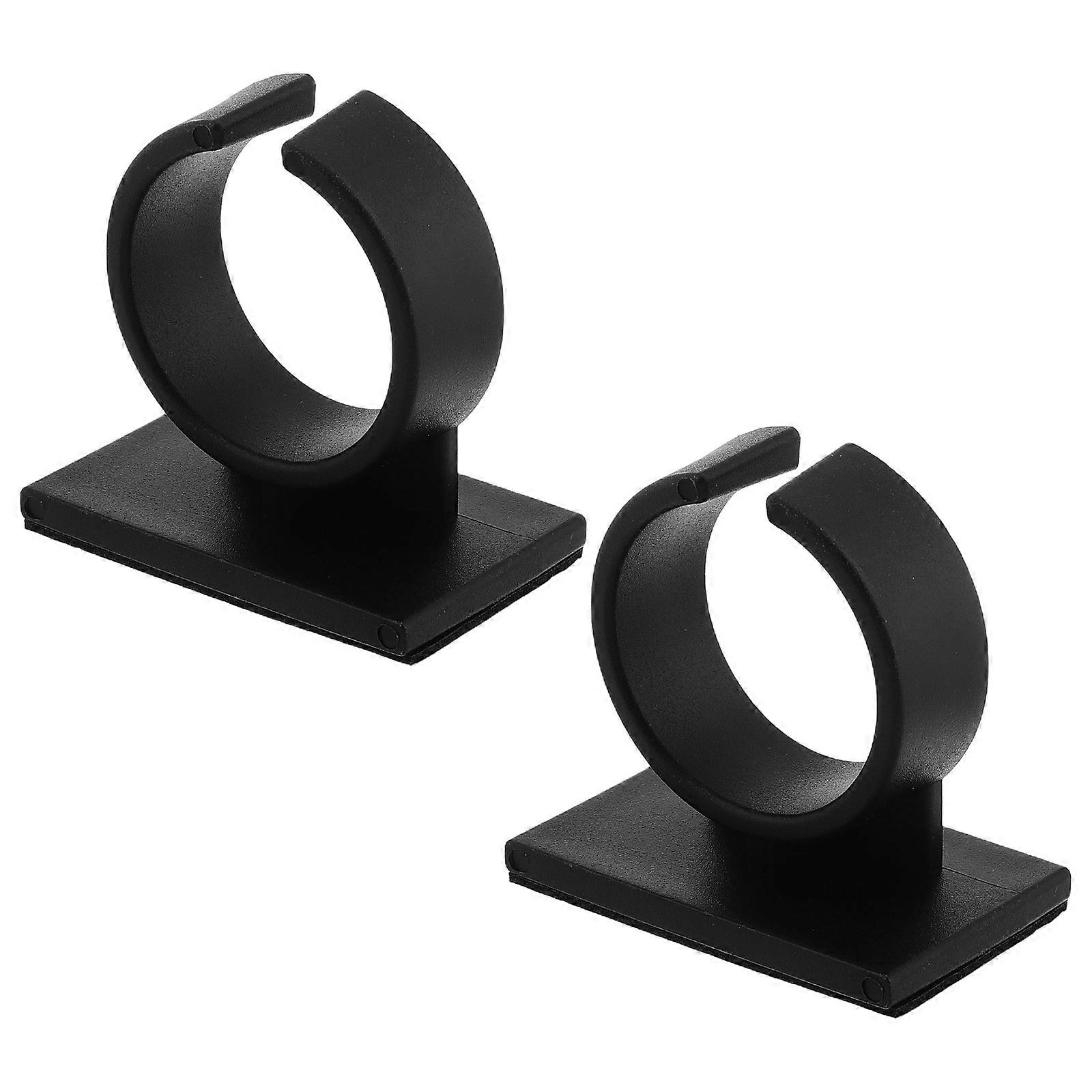 Mic Holder Clamp Square Plastic Mic Sign Holder Branding And Identification Microphone Accessories Interviews 2Pack