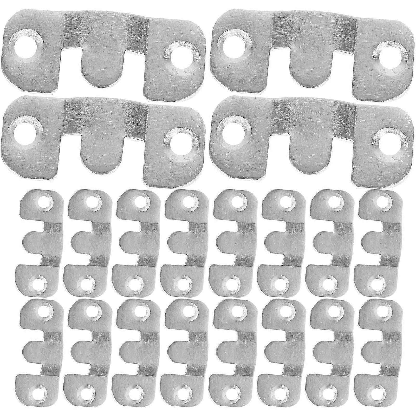 Picture Hangers Heavy Duty Interlocking Photo Frame Hooks Mounting Hooks For Frames Mirrors Shelves Silver Z Shape 16 Pairs