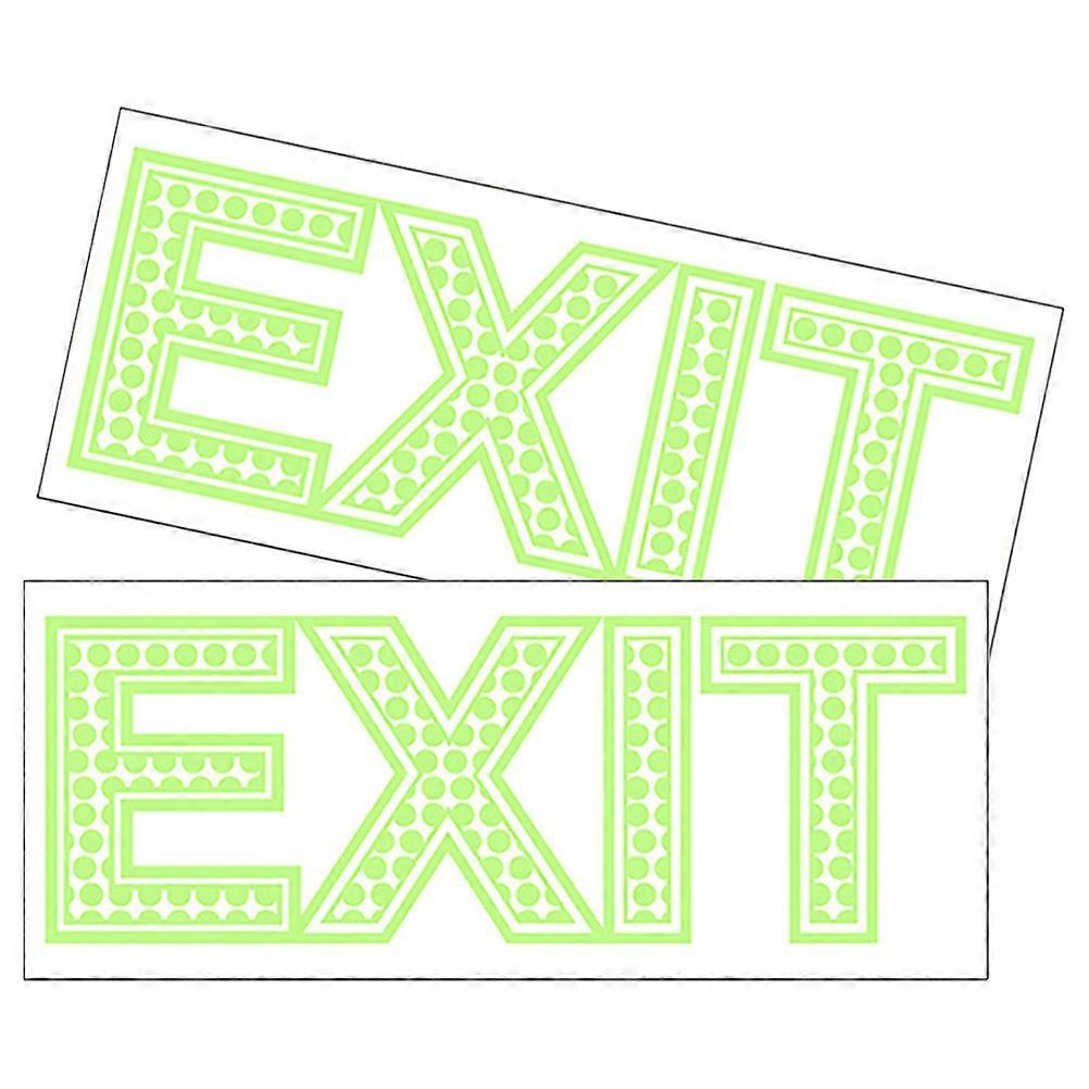Glow In The Dark Stickers Exit Sign Stickers For Night Use 2 Sheets