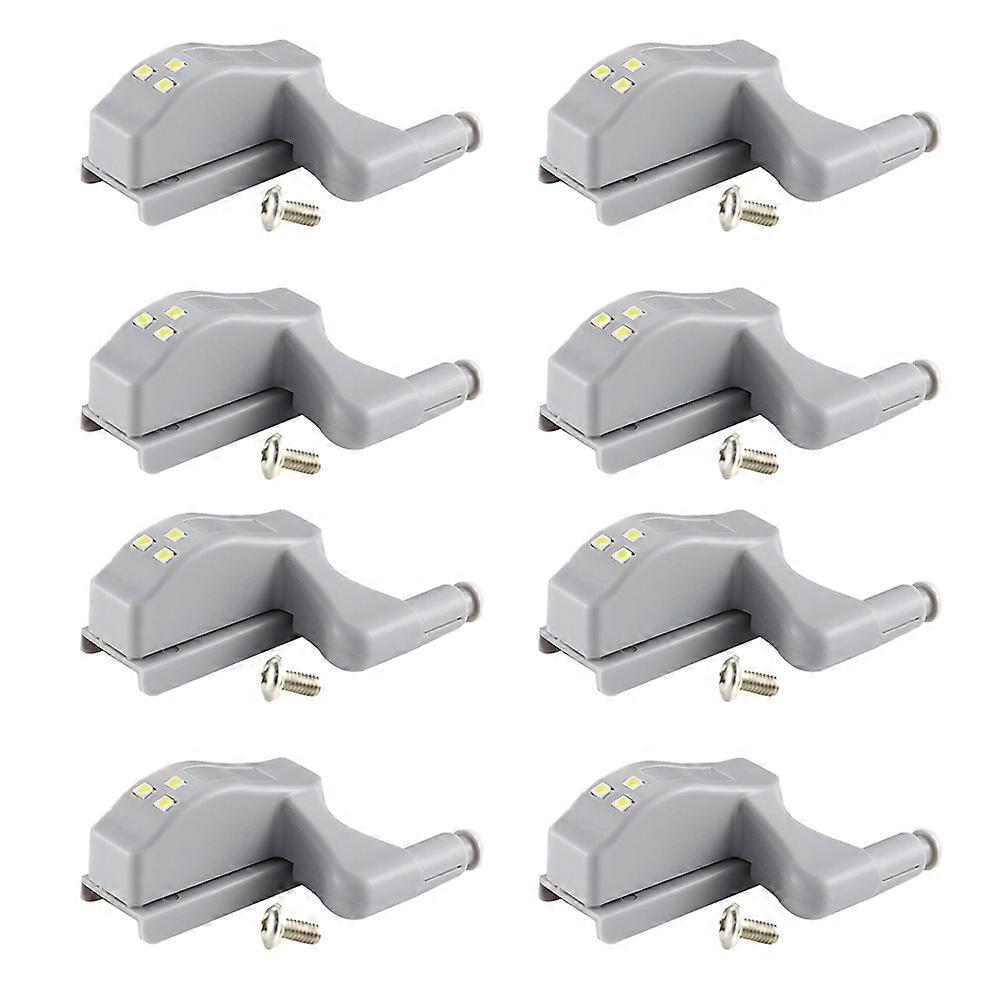 Led Hinge Lights Cabinet Lighting Wireless For Closet Grey 4.8 x 3.85 x 2.8cm Touch Induction 8Pcs