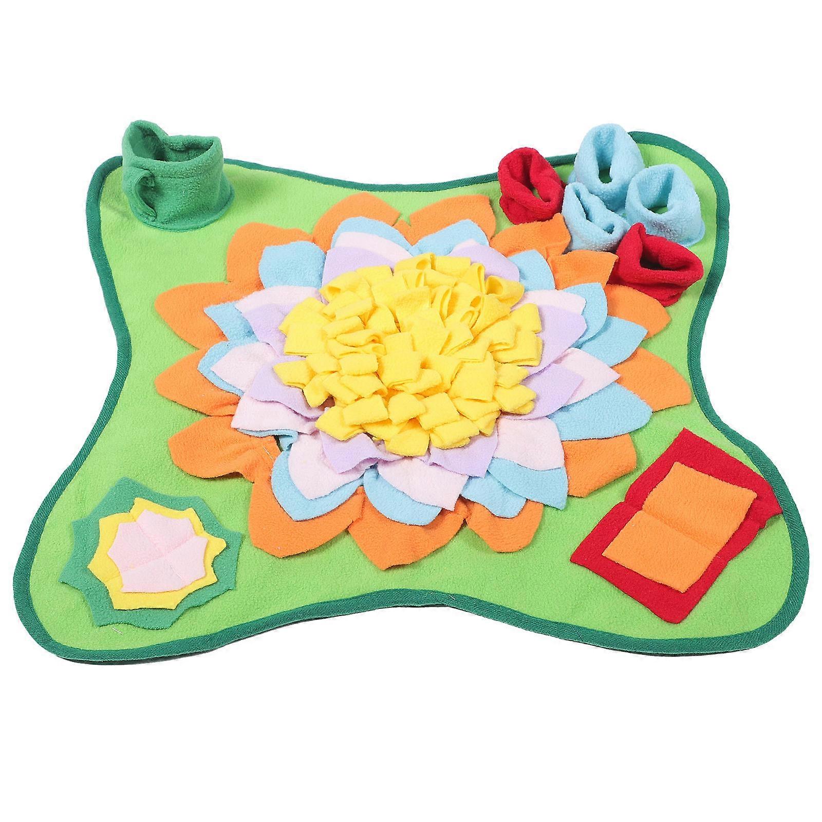 Soft Dog Snuffle Mat Pet Slow Feeder Mat Training Square 48x48cm 1Pack