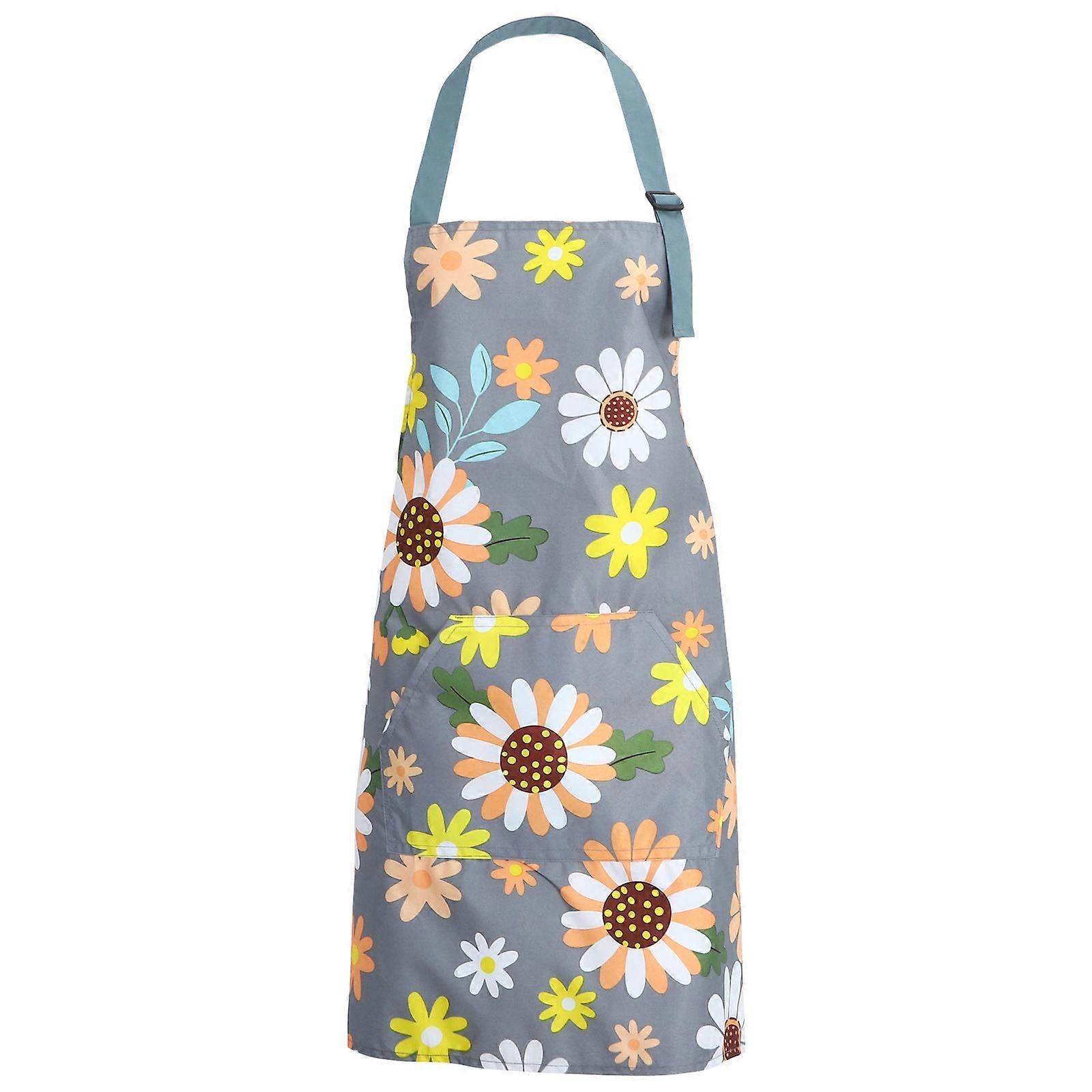 Chef Apron For Women Protective Kitchen Use Stain-Resistant Square Polyester Fiber 1Set
