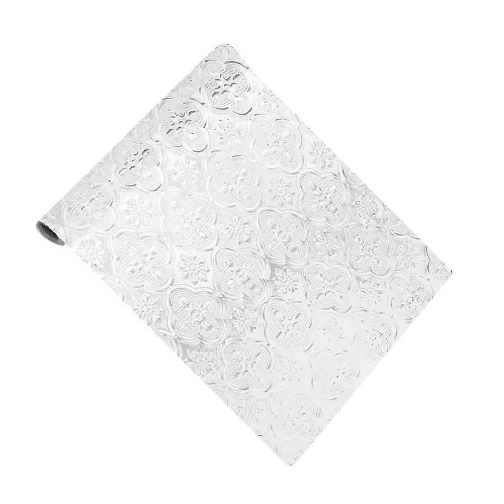 Retro Floral Privacy Window Film, Non Adhesive Static Cling Sticker for Home Office, Light Filtering and Sunlight Blocking with Removable Design for