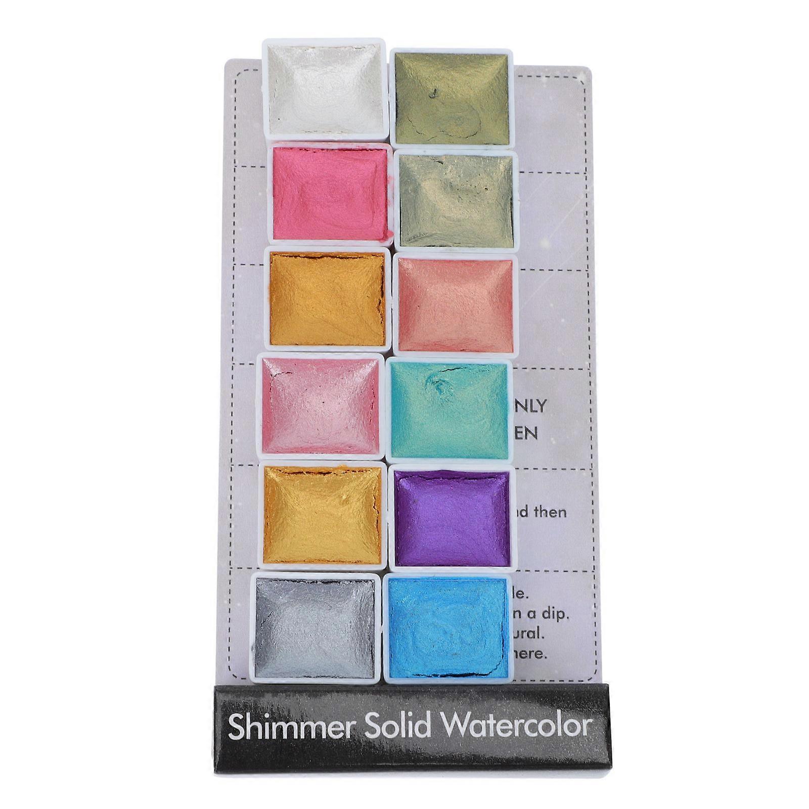 Watercolor Pigment Box Solid Pearlescent Pigment Gold Color For Painting Artists 1 Set