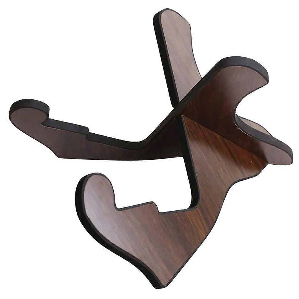 Guitar Stand Instrument Holder Foldable Stable Wooden For Musical Instruments Coffee 33x34cm 1Set