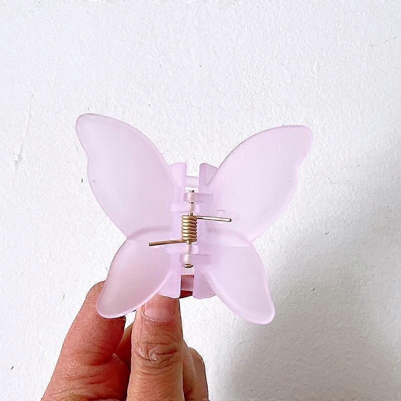 Matte Transparent Butterfly Hair Claws for Women