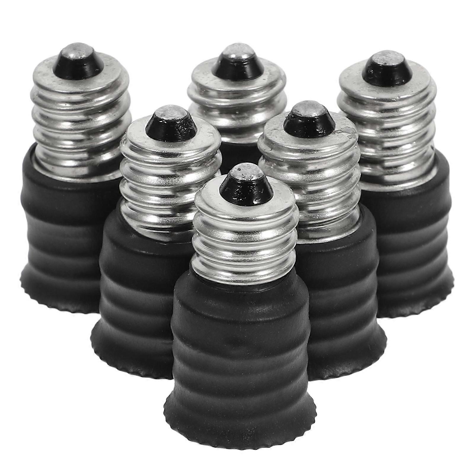 Light Adapter Socket Converter E12 to E14 for Office Business Use Anti-aging Technology 6Pcs