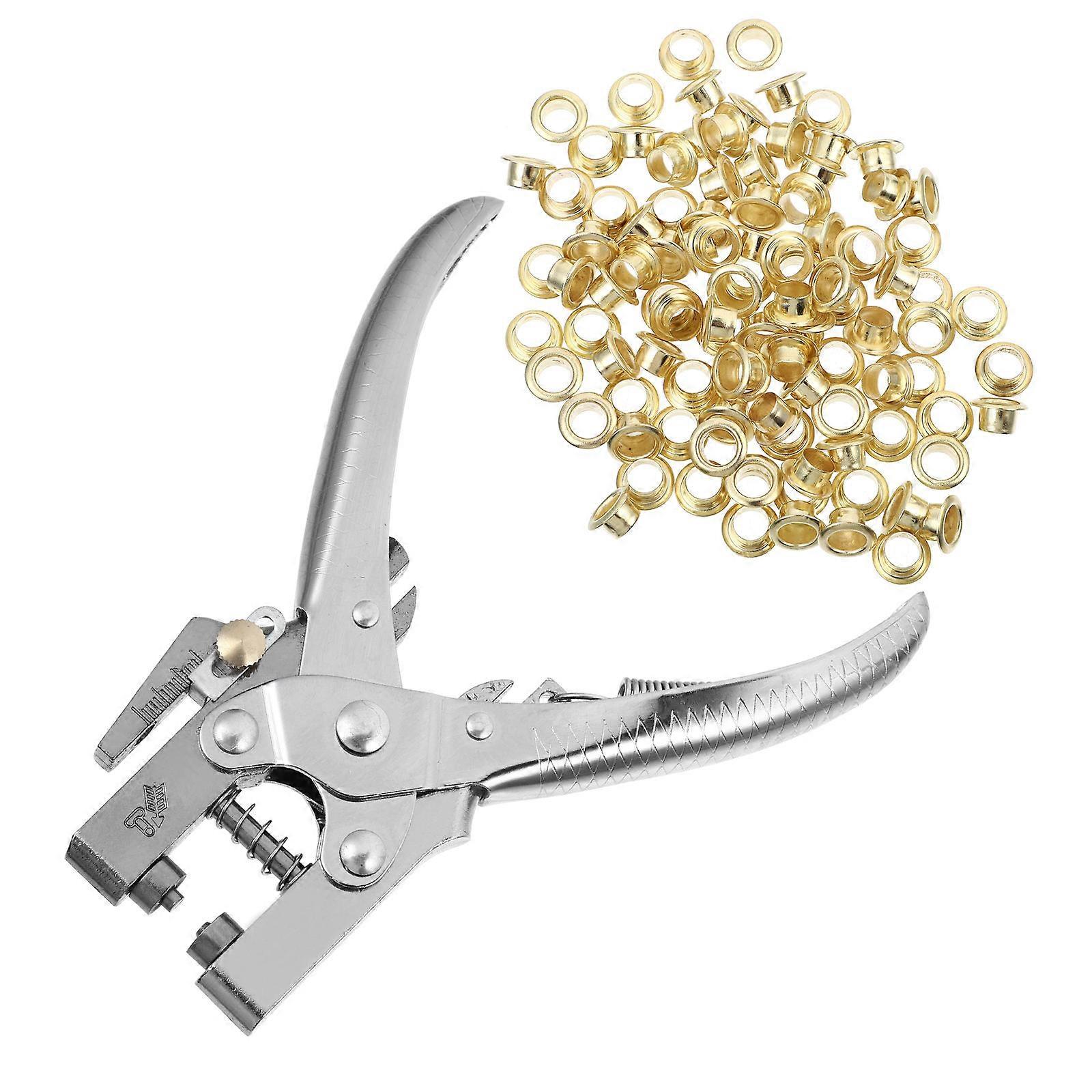Purpose Hole Punch Tool Leatherworking Diy Projects Double Lever Mechanism Stainless Steel 1Pack