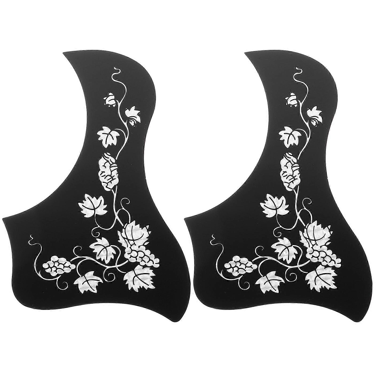 Acoustic Guitar Pickguard PVC Material Flat Shape Protection Function Daily Use 2Pack