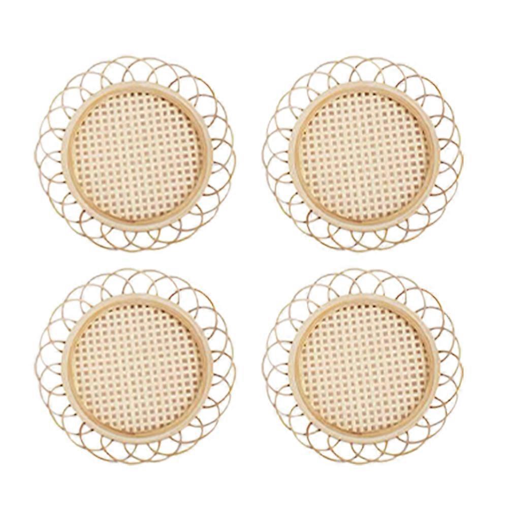 Creative Pad Bamboo Cushion Non-Slip Function For Cafe Shop 4Pcs