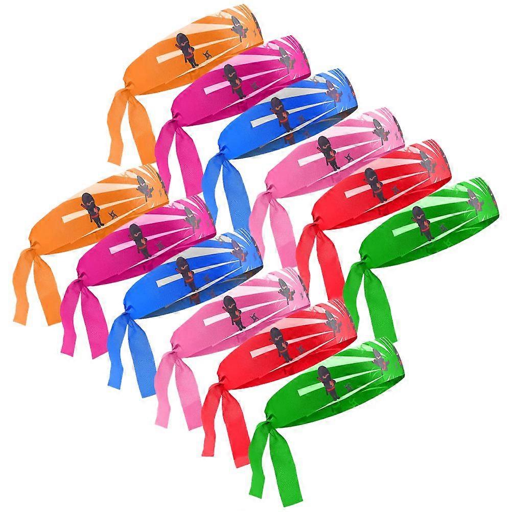 12 diademas ninja de karate, reutilizables y transpirables.