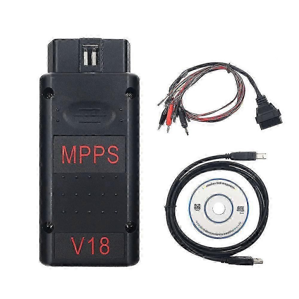 Ferramenta de diagnóstico MPPS V18 OBD2 PRINCIPAL + TRICORE + MULTIBOOT V18.12.3.8 com cabo Breakout Tricore SZRH A-M preto