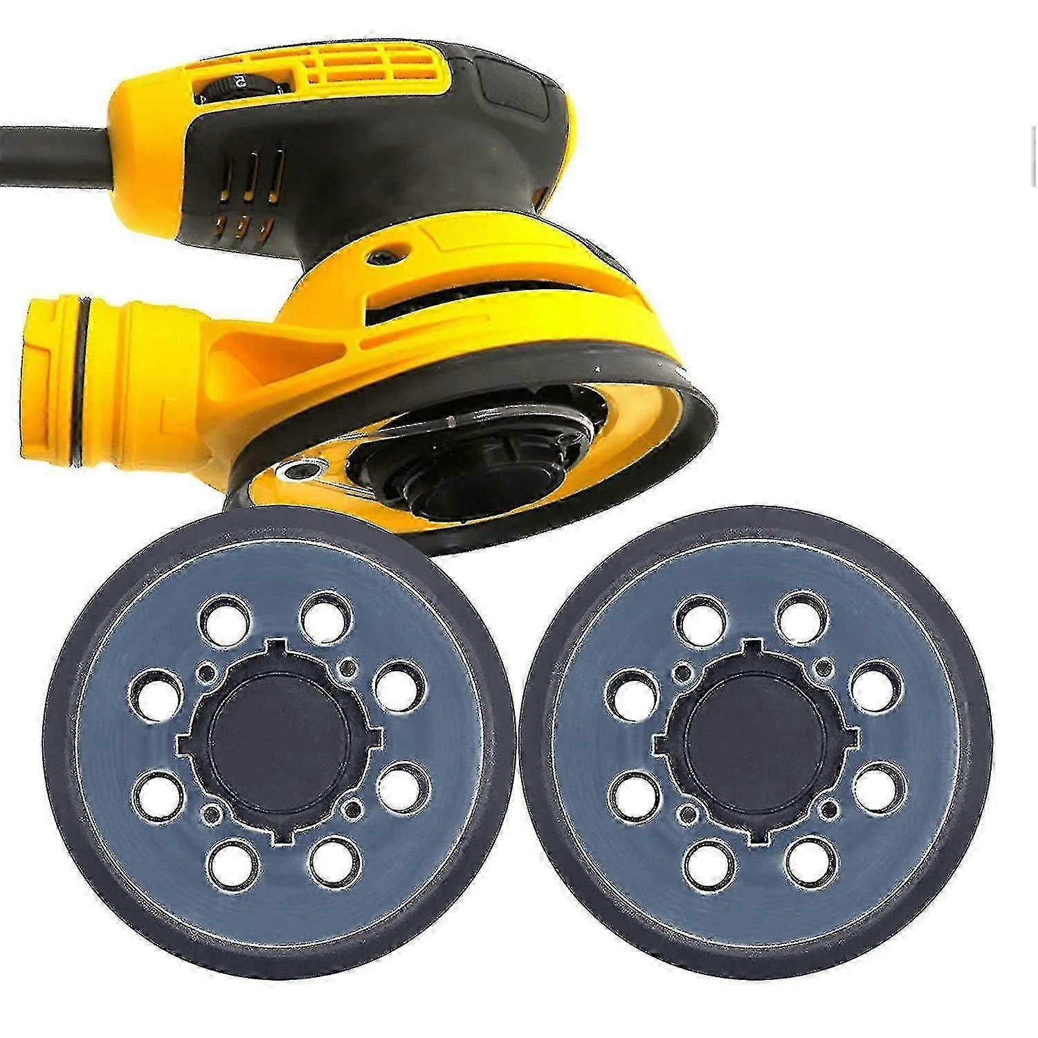 2 csomag Dewalt Dwe64233 és N329079 orbitális csiszoló cserepad, 5 hüvelykes 8 lyukú horog és hurok csiszolótárcsa hátlap